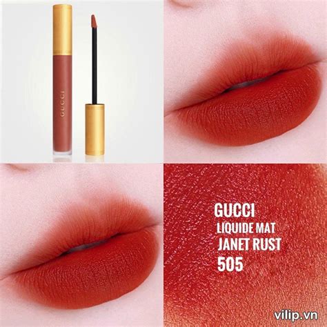 Son Kem Gucci 505 Janet Rust Màu Đỏ Đất 